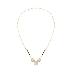 Gold & Diamond Beaded Mangalsutra For Women KRC50131