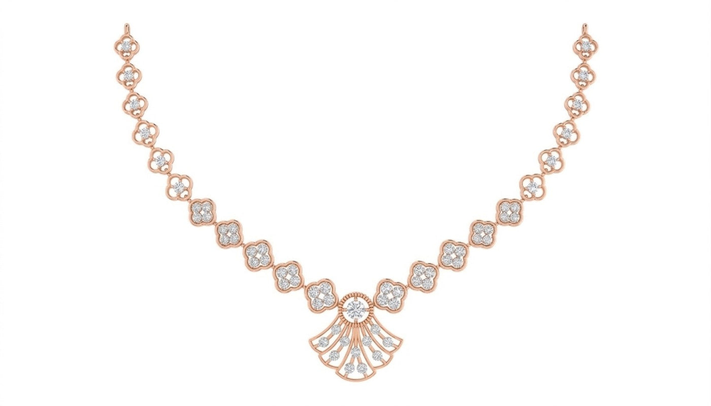 Gold & Diamond Women Dailywear Necklace Set KRC60095