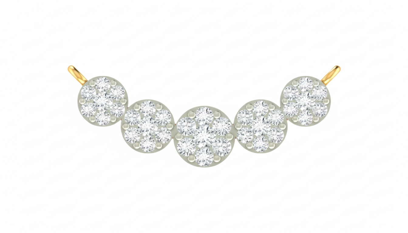 Gold & Diamond Round Mangalsutra For Women KRC50148