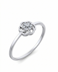 18K Gold & Diamond Dailywear Ring For Women KSK179