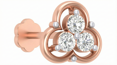 18K Gold & Diamond Stud Nose Pin KRA50188