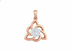 18K Gold & Diamond Solitaire Pendant Set KRK40090P