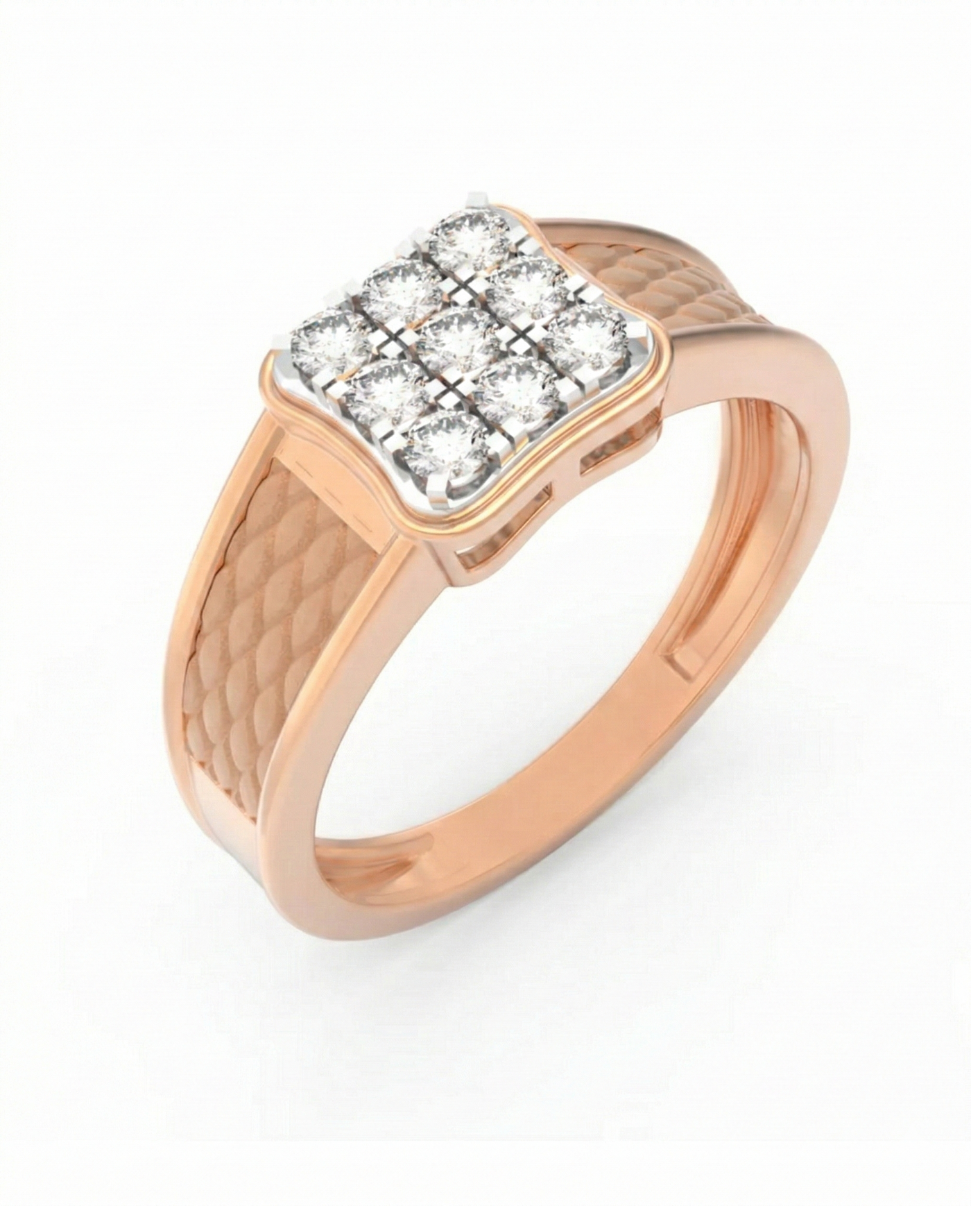 Gold & Diamond Band Ring For Men KRC60323