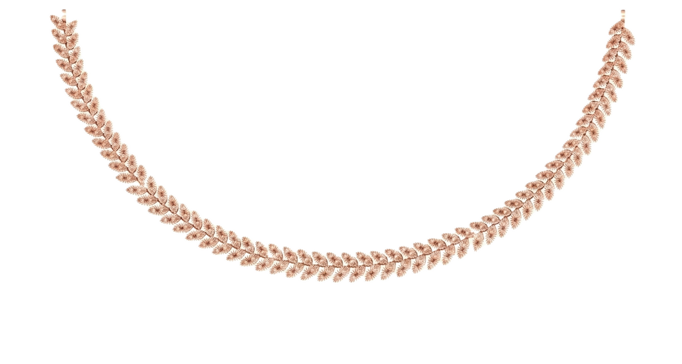 Gold & Diamond Choker Necklace Set KRC60145