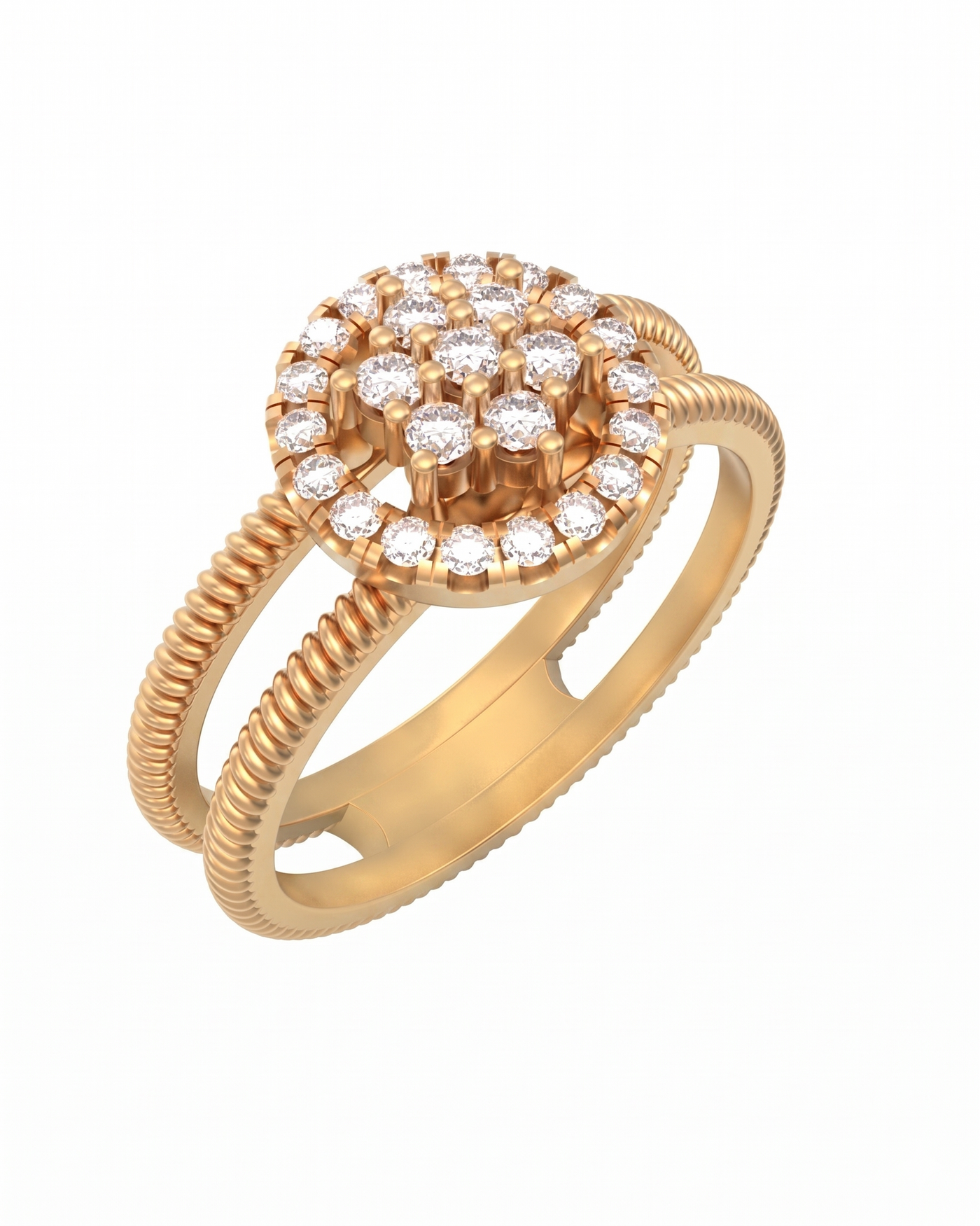 Gold & Diamond Engagement Ring For Women KRC10903