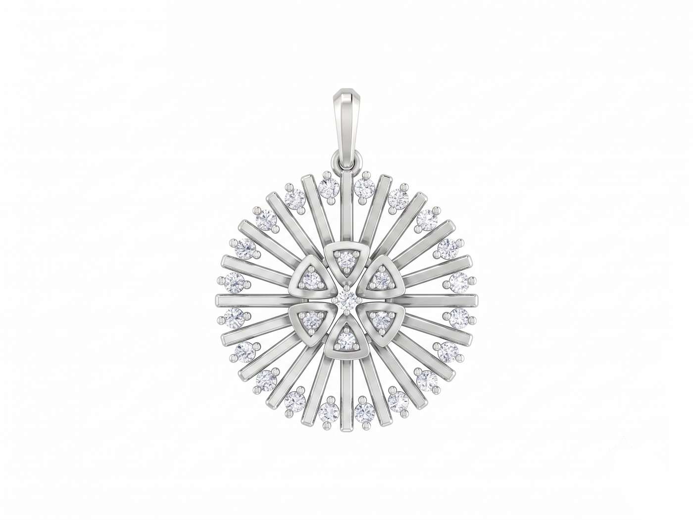 Gold & Diamond Round-Shaped Pendant Set KRC40739