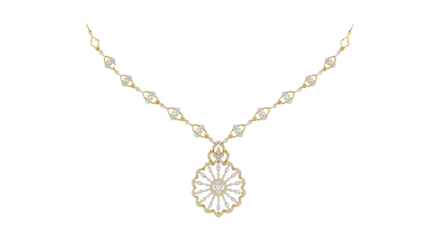 Gold & Diamond Necklace Set KRC60128