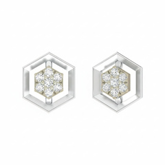 18K Gold & Diamond Women Stud Earring KER-236