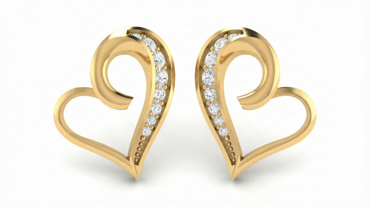 18K Gold & Diamond Women Stud Earring KRA40144E