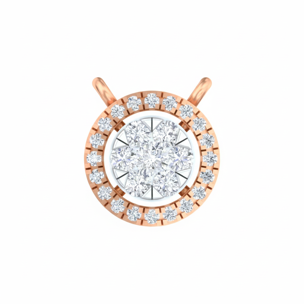 Gold & Diamond Round Mangalsutra For Women KRC50079