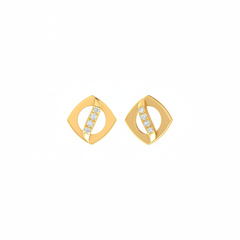 18K Gold & Diamond Women Stud Earring KER-134
