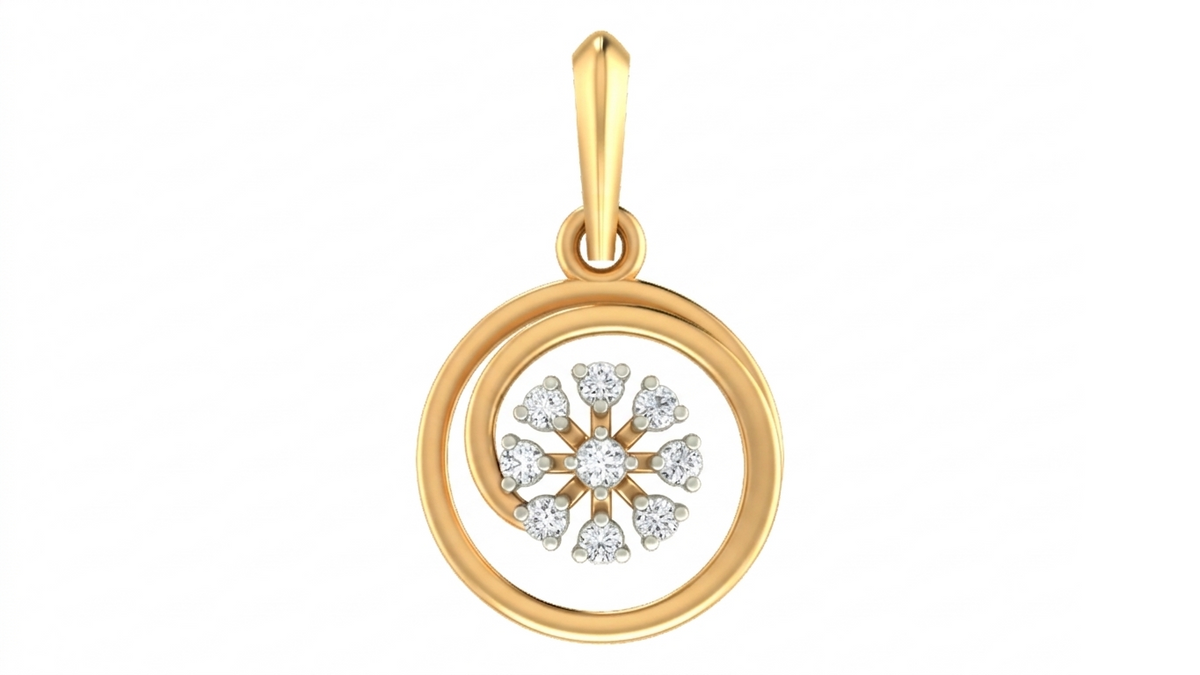 18K Gold & Diamond Dailywear Pendant Set KRA40154P