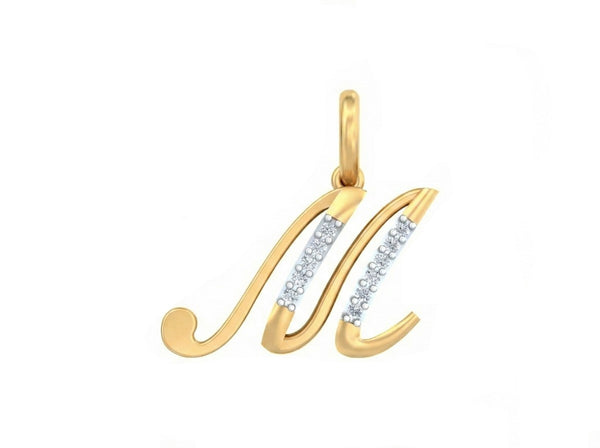 Gold & Diamond Initial Pendant KRK20086