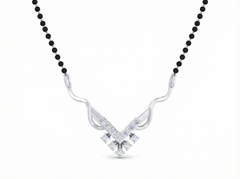 18K Gold & Diamond Beaded Mangalsutra For Women KSK204