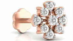 18K Gold & Diamond Stud Nose Pin KRA50014