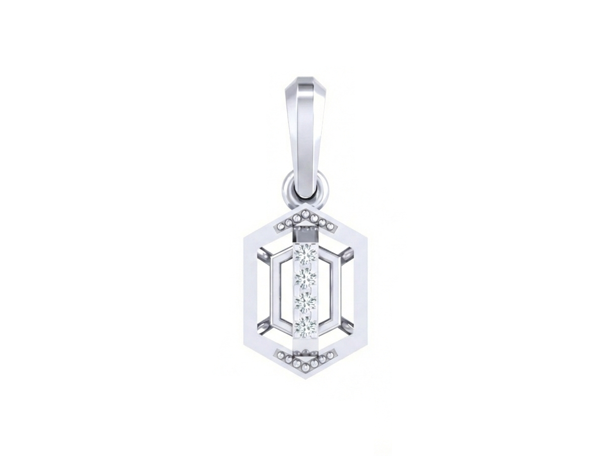 Diamond pendant on a white background