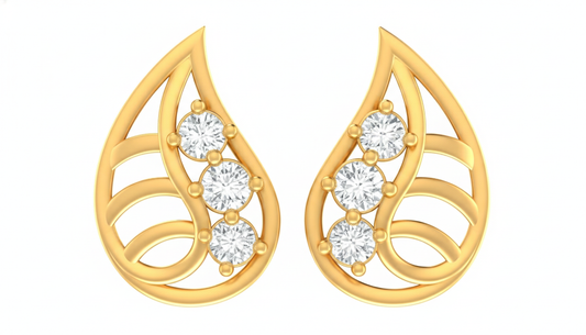 18K Gold & Diamond Women Stud Earring KRA40142E