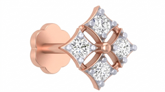 18K Gold & Diamond Stud Nose Pin KRA50062