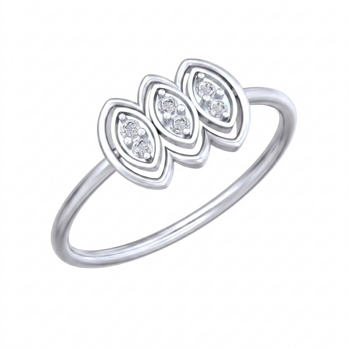 Gold & Diamond Dailywear Ring For Women KRC10689
