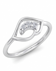 18K Gold & Diamond Dailywear Ring For Women KRB10210