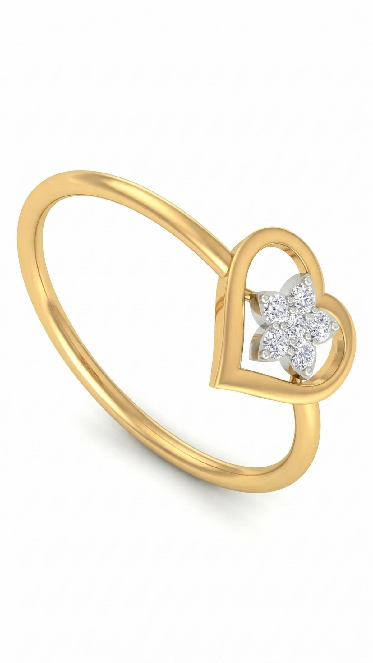 18K Gold & Diamond Ring For Women KRA10633
