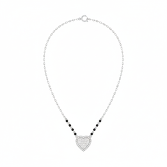 18K Gold & Diamond Heart Mangalsutra For Women KRE90177