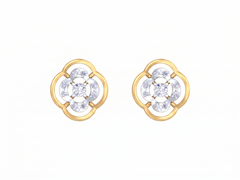Yellow Gold Diamond Earring | under 40k 