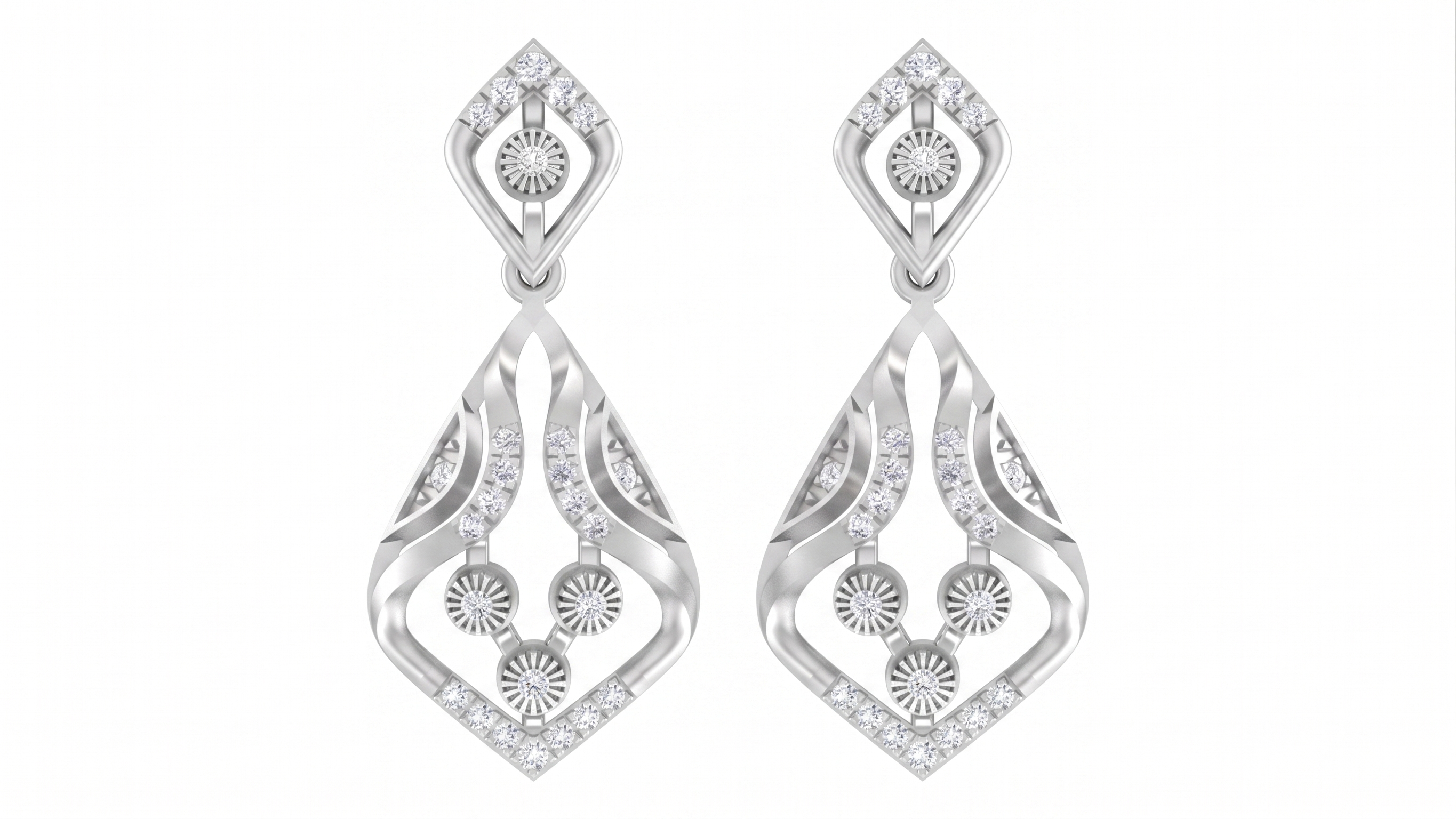 White Gold Diamond Earring | under 40k 