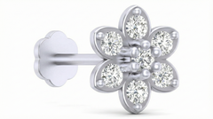 18K Gold & Diamond Stud Nose Pin KRA50053