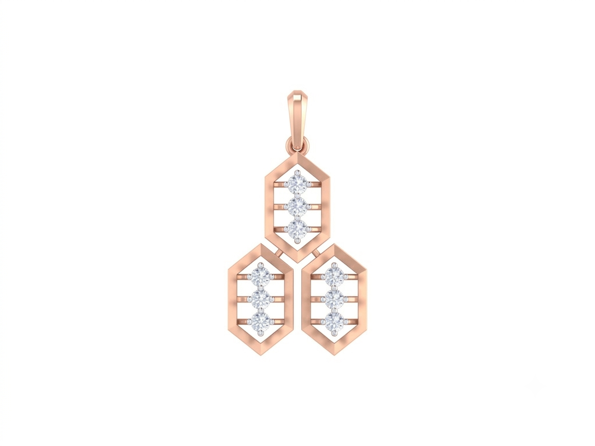 Gold & Diamond Partywear Pendant Set KRC40702