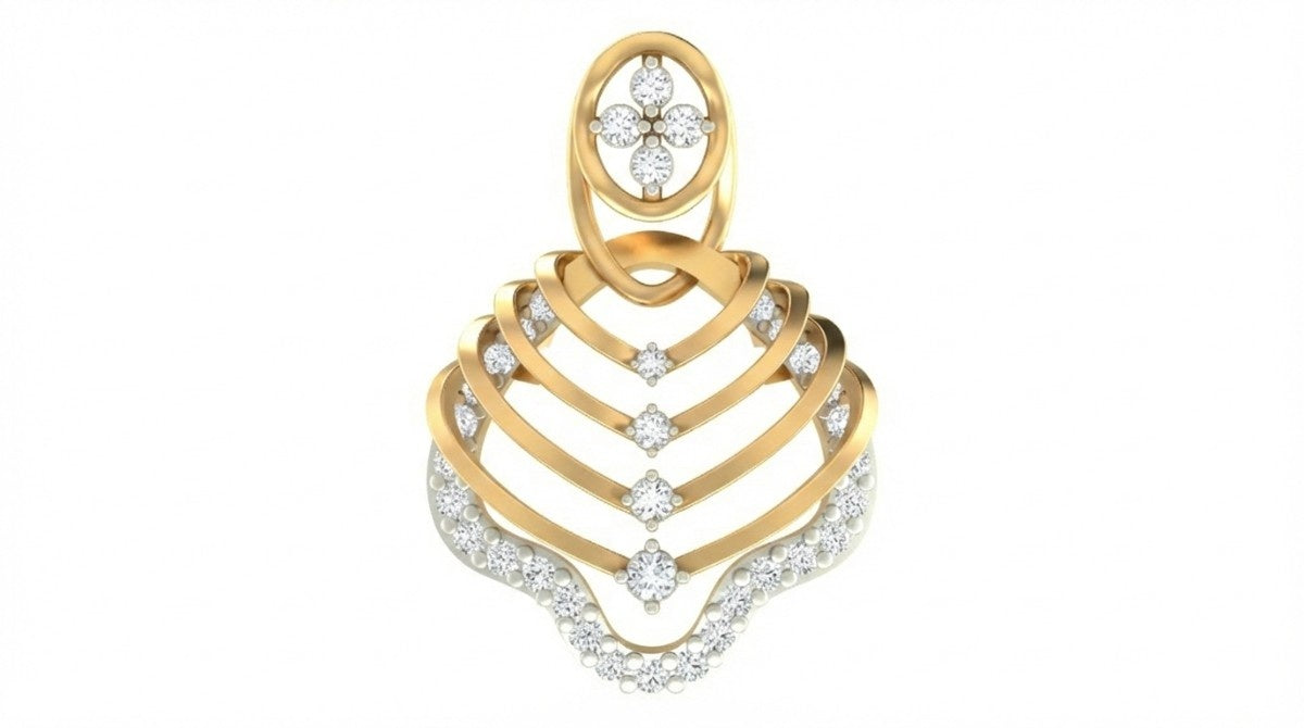 Premium 18K yellow gold diamond pendant crafted for everyday elegance and special occasions.