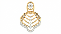 18K Gold & Diamond Floral Pendant Set KRA40175P