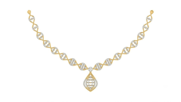 Gold & Diamond Lightweight Necklace Set KRC60074N