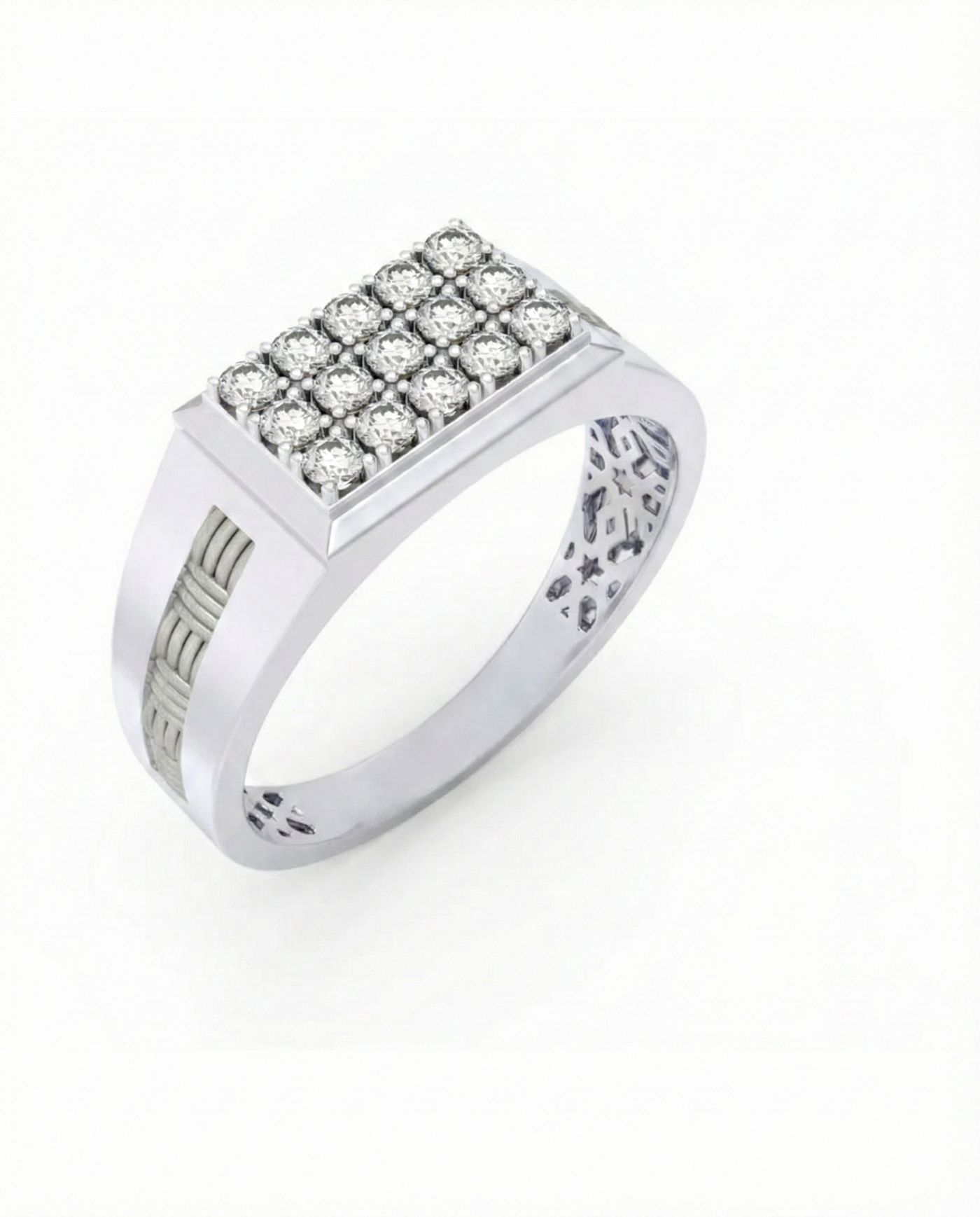 Gold & Diamond Band Ring For Men KRC20223