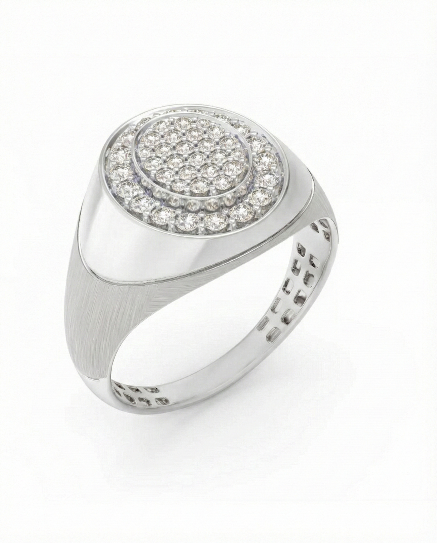 Gold & Diamond Engagement Ring For Men KRC20092