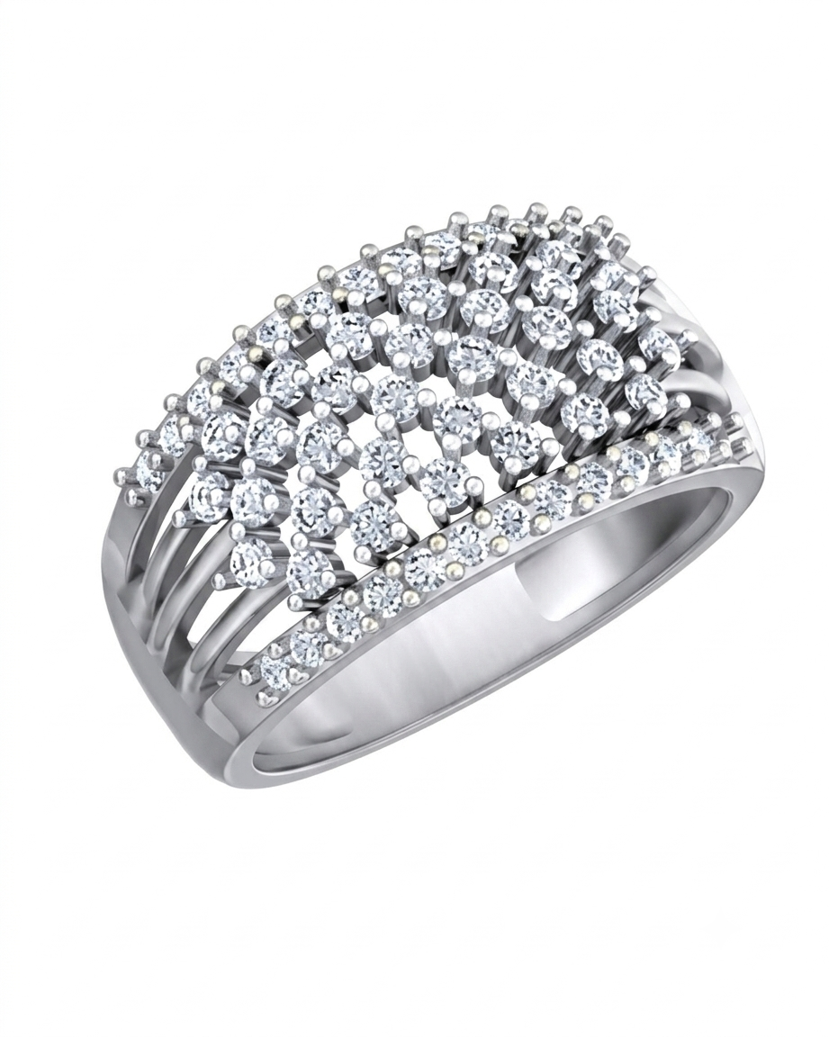 Gold & Diamond Cocktail Ring For Women KRC10811