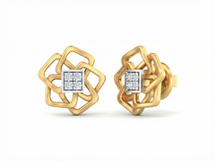 18K Gold & Diamond Women Stud Earring KSK023