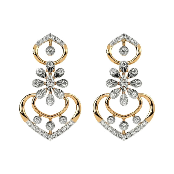 Gold & Diamond Women Dangler Earring KRC60100E