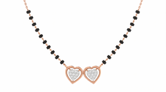 Gold & Diamond Heart Mangalsutra For Women KRC50095