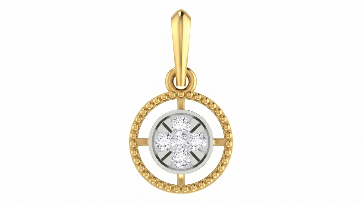 18K Gold & Diamond Dailywear Pendant Set KRA40146P