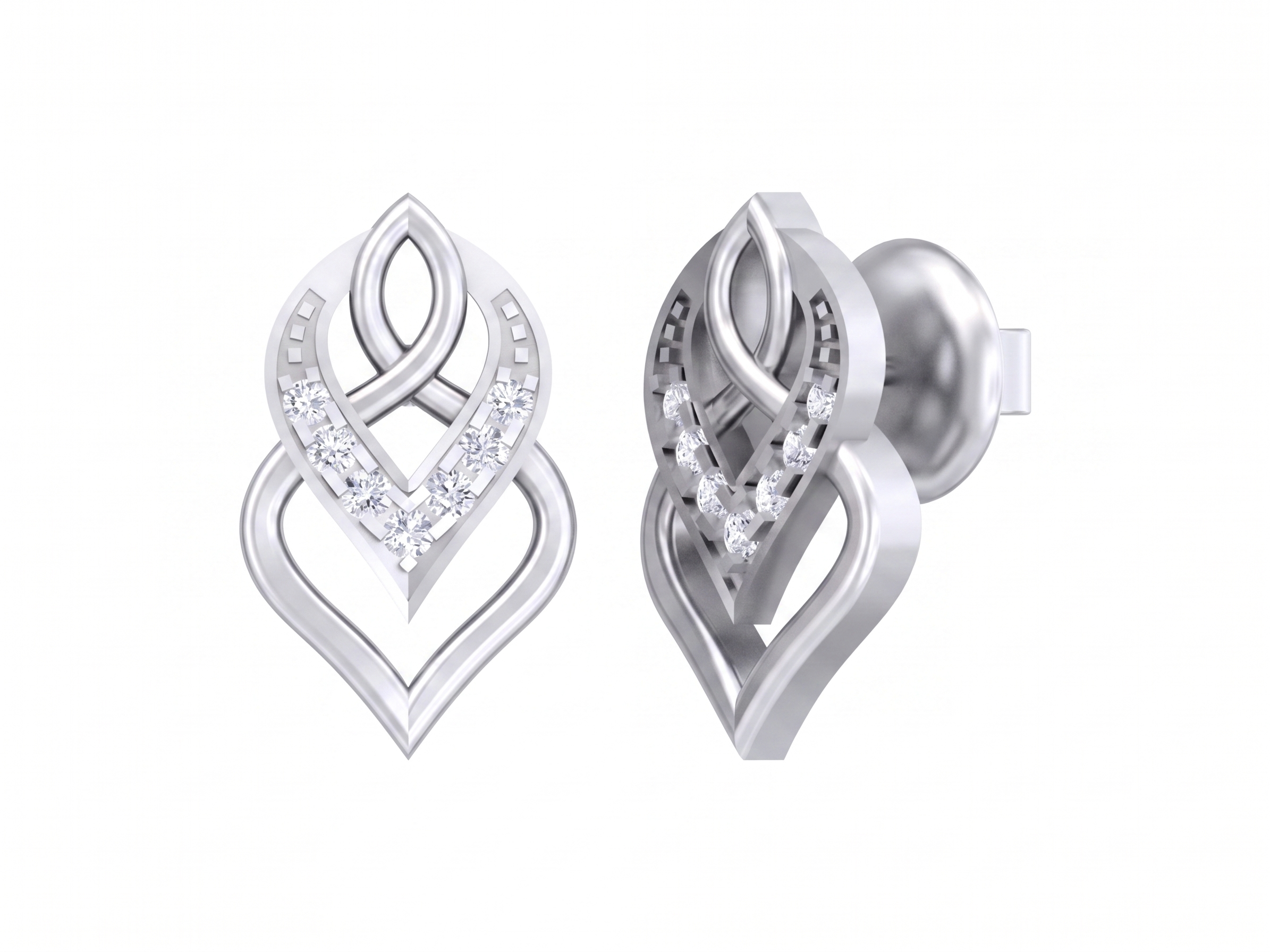 White Gold Diamond Earring | under 40k 