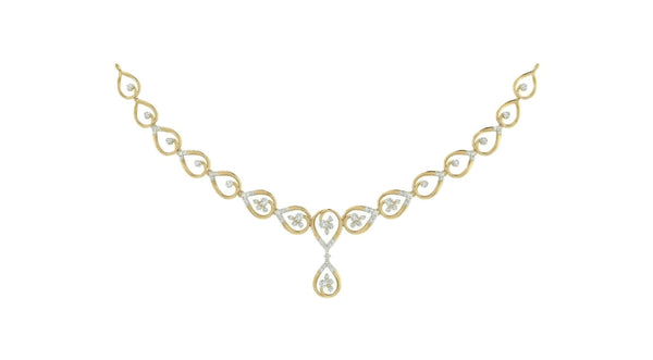 Gold & Diamond Lightweight Necklace Set KRC60032