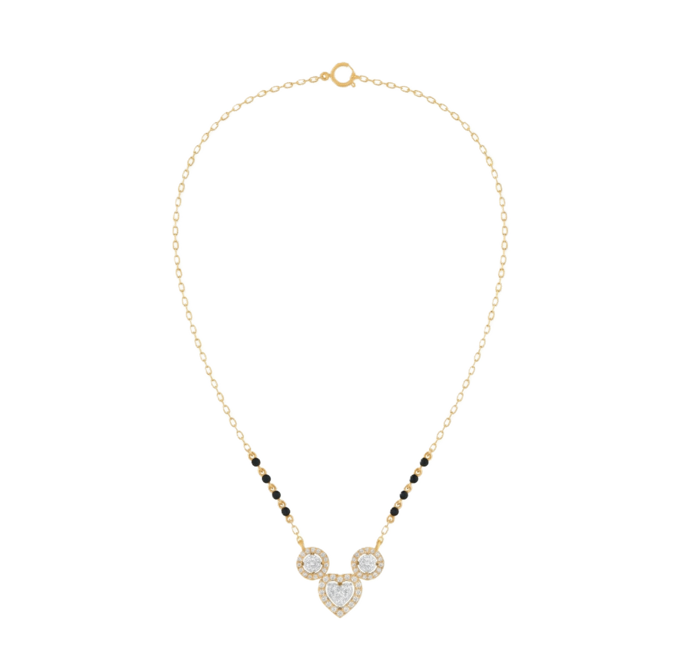 Gold & Diamond Heart Mangalsutra For Women KRC50129