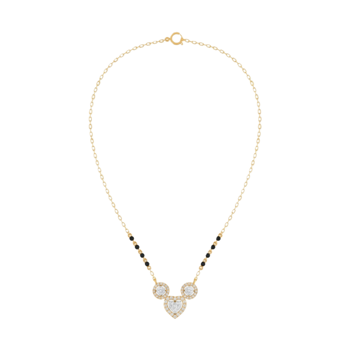 Gold & Diamond Heart Mangalsutra For Women KRC50129