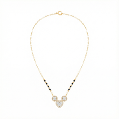 18K Gold & Diamond Heart Mangalsutra For Women KRE90110