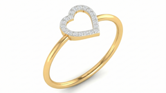 18K Gold & Diamond Dailywear Ring For Women KRA10628