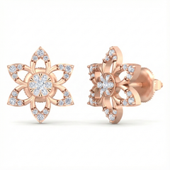 18K Gold & Diamond Women Engagement Earring KRB40079E