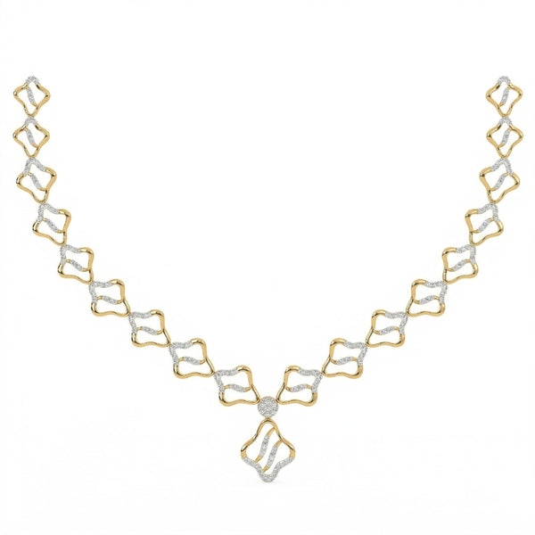 Gold & Diamond Lightweight Necklace Set KRC60067N