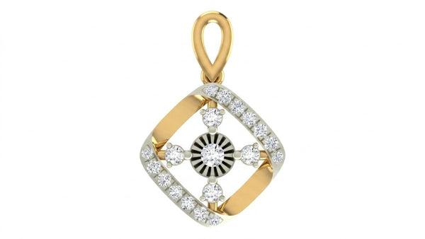 Gold & Diamond Floral PENDANT SET KRC40722