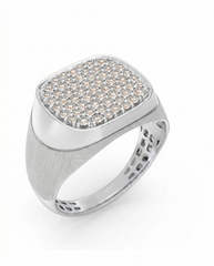 18K Gold & Diamond Engagement Ring For Men KRC60141